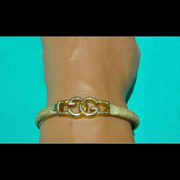 Gucci Jewelry - VTG GUCCI 24 KT GOLD PLATED SNAKESKIN  BRACELET